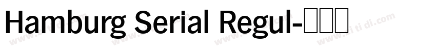 Hamburg Serial Regul字体转换